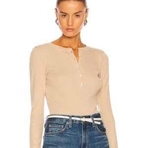 Nili Lotan Beige Long Sleeve Top